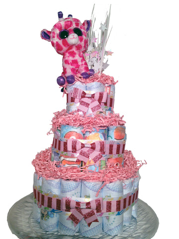 Diaperworks Surprise Cake- 3 Level - Pink