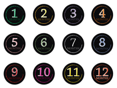 Month-by-Month Stickers {Chalkboard-Colour}