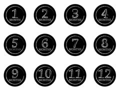 Month-by-Month Stickers {Chalkboard}