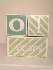 Nursery Photo Blocks- Green Tea