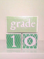 Nursery Photo Blocks- Green Tea