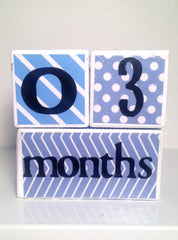 Nursery Photo Blocks- Baby Blue