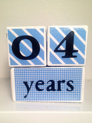 Nursery Photo Blocks- Baby Blue